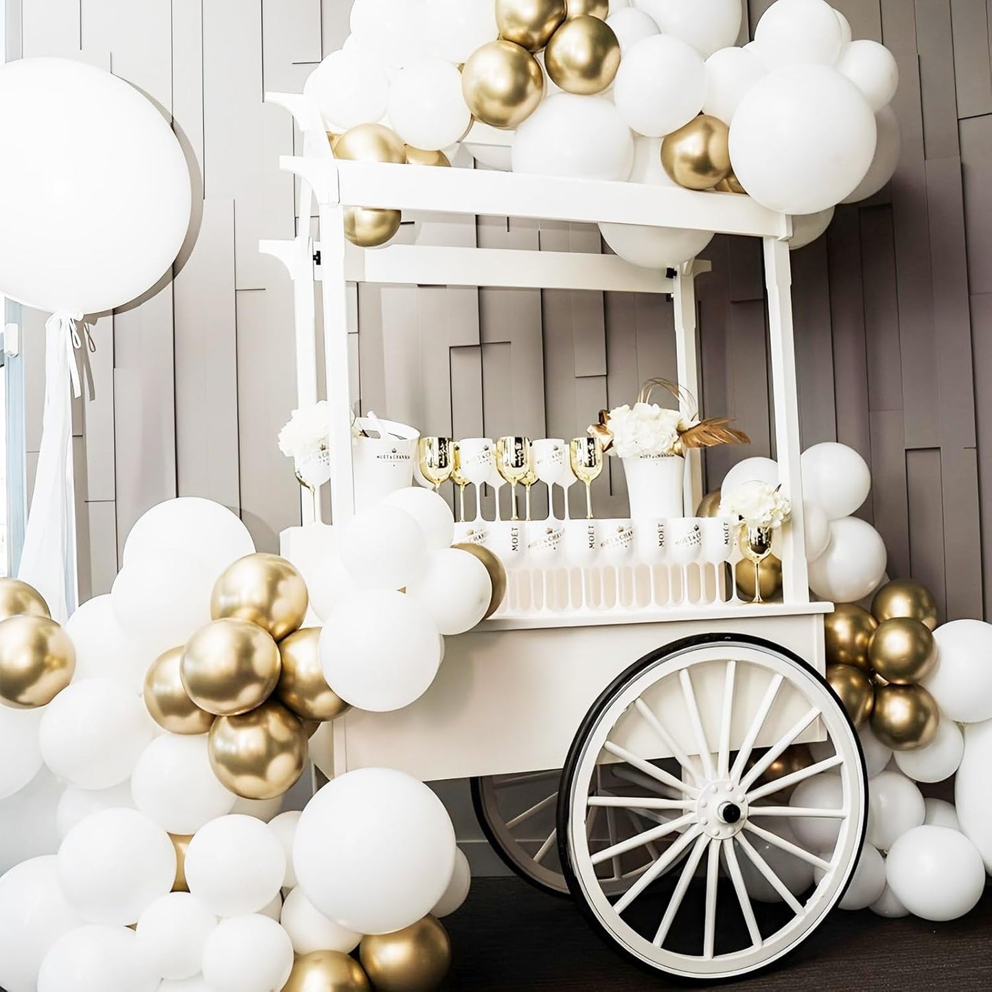 White Balloons, 66pack 12inch White Pearl Latex Party Balloons for Wedding, Birthday, Graduation, Bridal Shower, Baby Shower, Bachelorette and Engagement Decorations