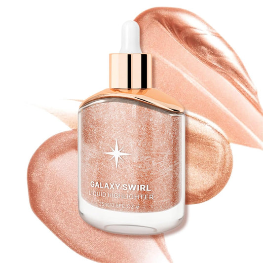 Liquid Highlighter Makeup, Long Lasting Multifunctional Luminous Glow Stick, Sparkly Glitter Body Face Shimmer Liquid Luminizer Sticks, Waterproof, Smooth, Blendable Cream Illuminator 04#