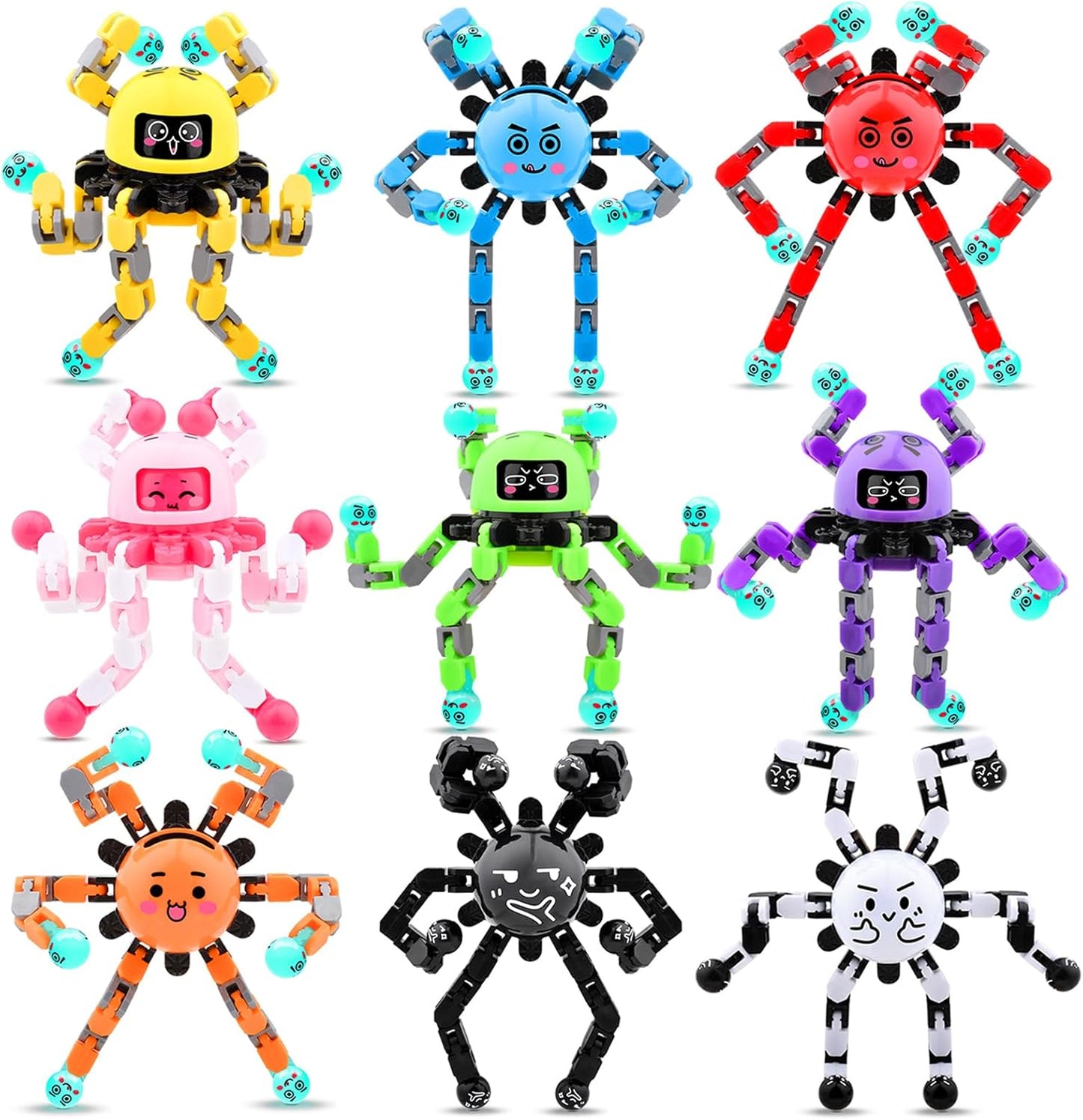 9 PCS Fidget Spinner Toys for Kids & Adults,Party Favors Supplies Goodie Bags Stuffers,Classroom Fidget Small Prizes for Students,Bulk Travel Sensory Toy for 3-5-8-12,Boys Girl Birthday Gifts