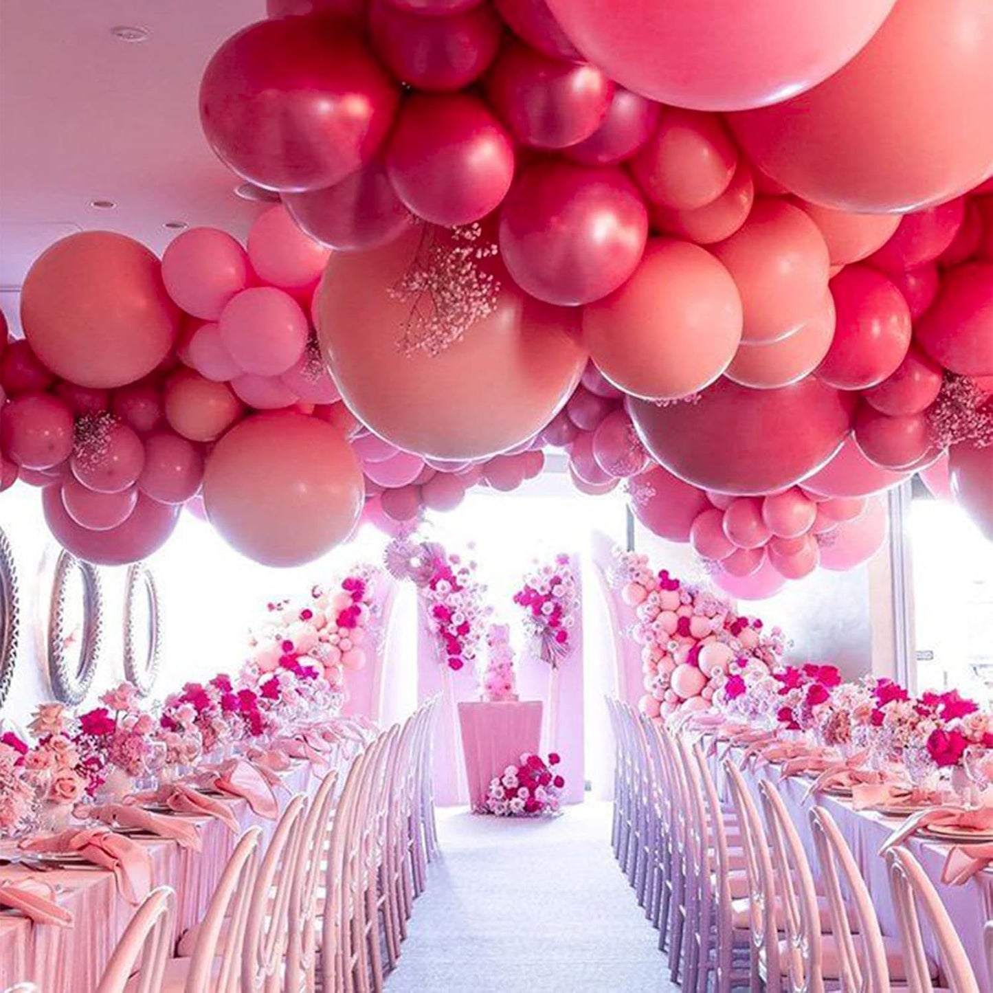 PartyWoo Hot Pink Balloons 4 pcs 36 Inch Extra Large Big Jumbo Giant Dark Pink Magenta Fuchsia Latex Helium Balloons for Wedding Baby Shower Gender Reveal Birthday Party Decorations Pink-Y12