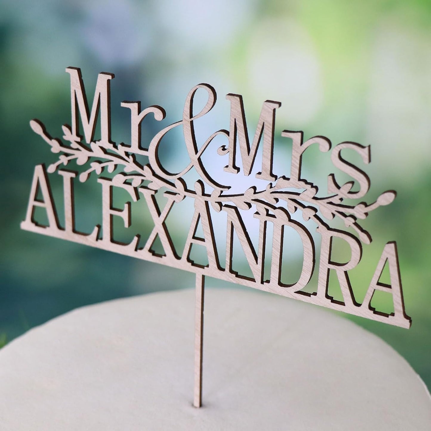 Wedding Cake Toppers in Mr and Mrs Cake Topper Personalized,16 Colors Cake Decoration,Custom Cake Topper Wedding Bride and Groom