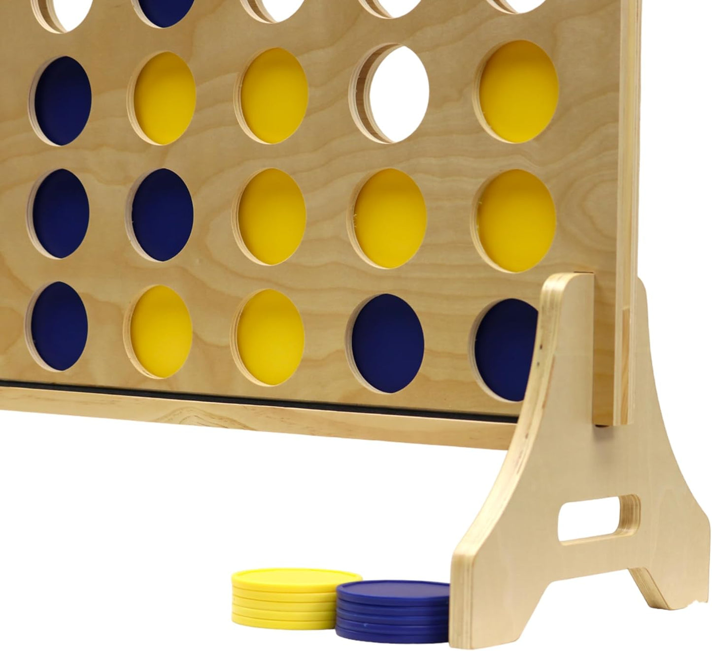 Tailgating Pros Premium Giant Four in a Row with Carrying Case - Jumbo Oversized Outdoor Yard Game - Connect Multiple Pucks in a Row to Win - Many Puck Colors Available!