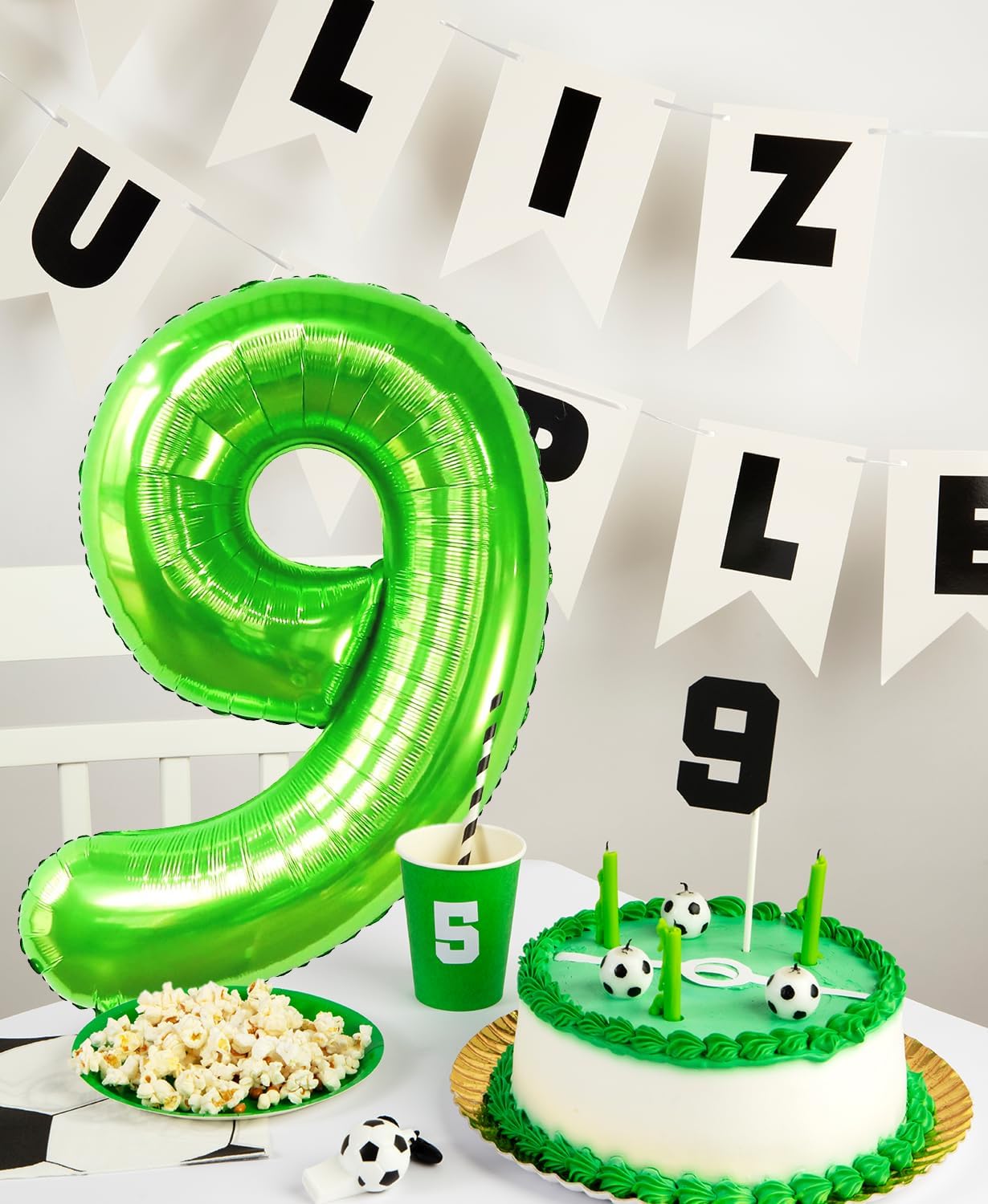 Smlpuame 40 inch Number Balloon 0-9 Green Large Number 60 Balloons,Digital Balloons for Birthday Party Celebration Decorations Supplies, Helium Foil Number Balloons for Wedding Anniversary