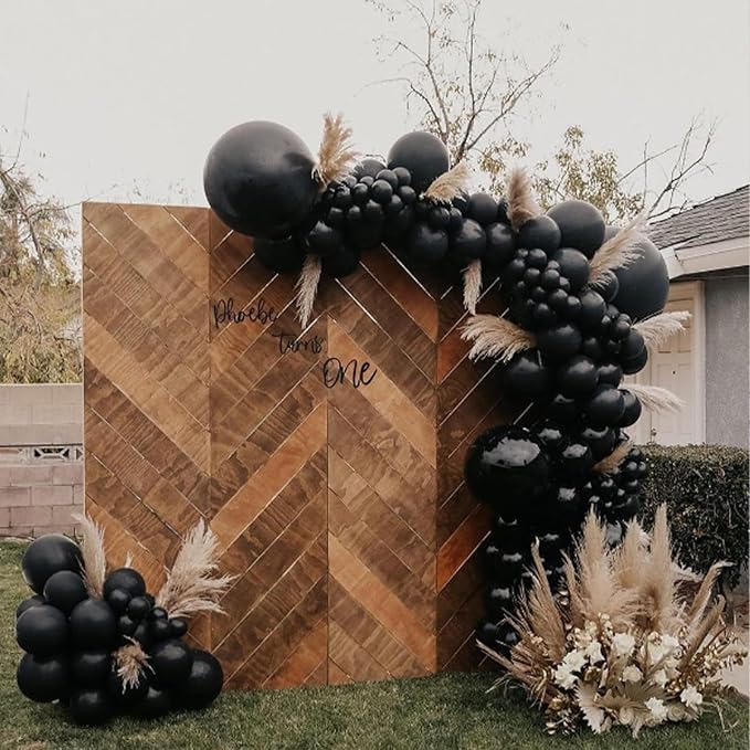 Black Balloons 12 inch, Black Latex Balloons 50pcs Party Balloons for Graduation Halloween Birthday Party Decorations