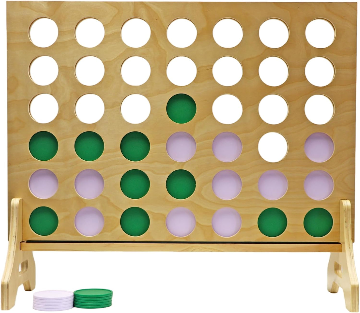 Tailgating Pros Premium Giant Four in a Row with Carrying Case - Jumbo Oversized Outdoor Yard Game - Connect Multiple Pucks in a Row to Win - Many Puck Colors Available!