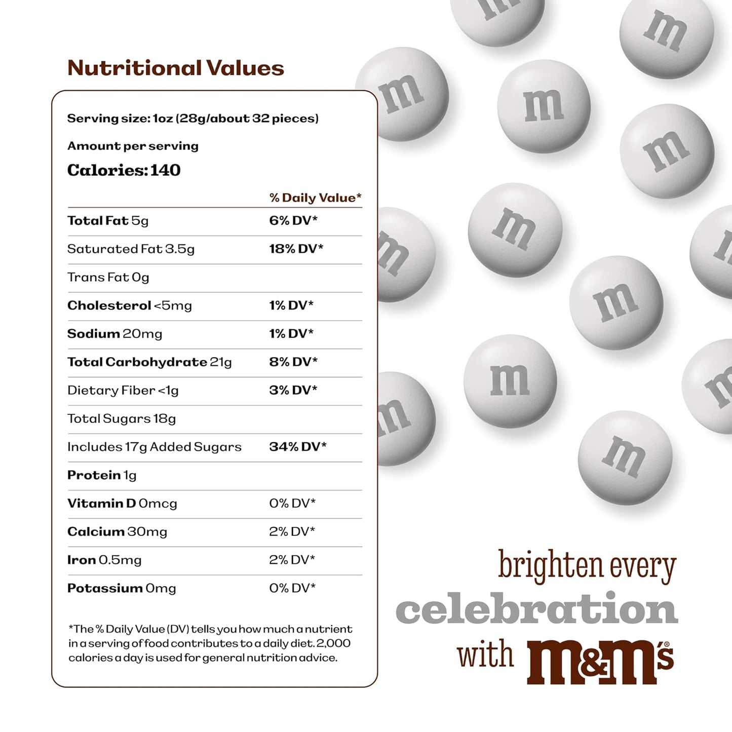 M&M’S WORLD Milk Chocolate Platinum Candy-5lbs of Bulk Candy in Resealable Pack for Candy Buffet,Birthday Parties,Theme Meetings,Sweet Stuff for DIY Party Favors or Edible Decoration
