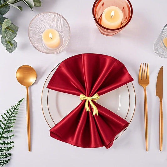 Gold Bow Napkin Rings Set of 6 Christmas Bow Tie Napkin Rings for Xmas Wedding New Year Banquet Decor,Shiny Metal Bow Knot Napkin Ring Holders for Holiday Birthday Anniversary Family Dinner