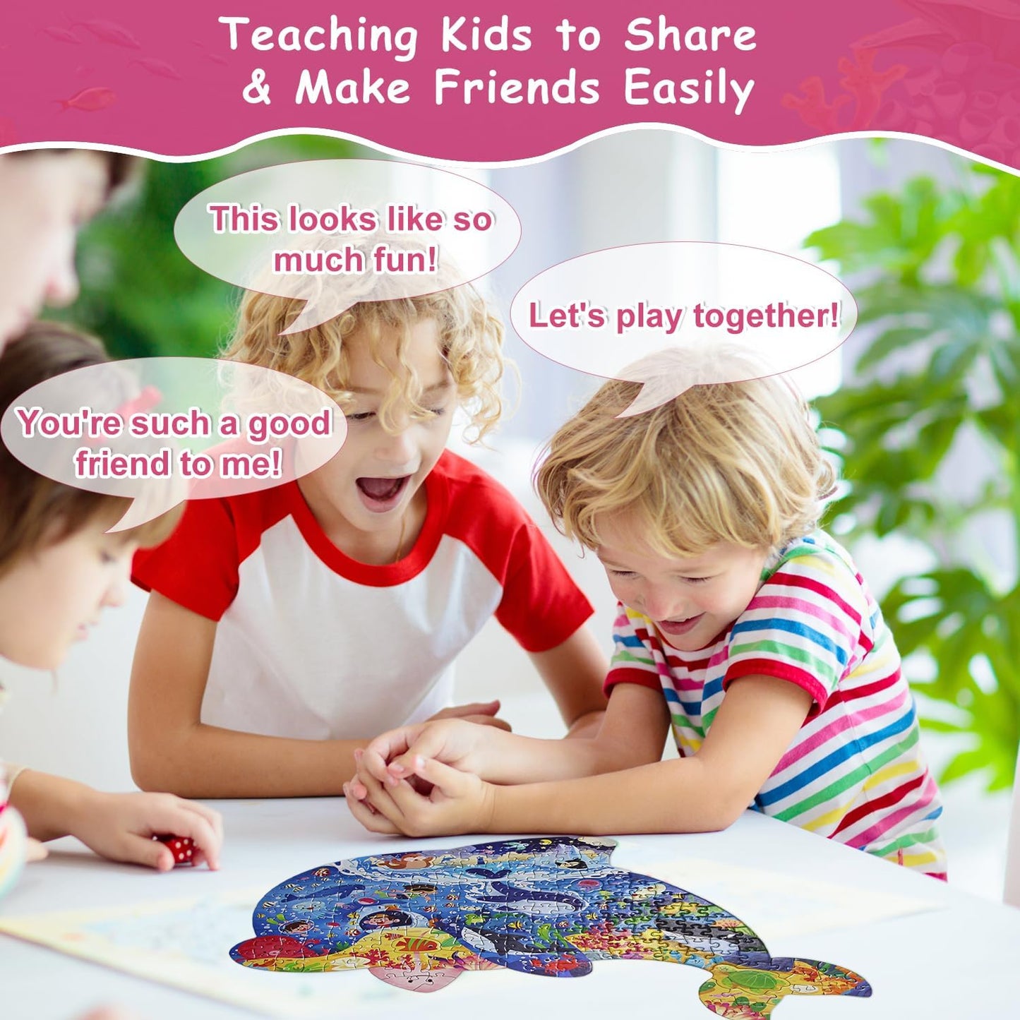 Animal Puzzles for Kids Ages 6-8 200 Piece Dolphin Jigsaw Puzzles Underwater Ocean Floor Puzzle Ages 8-10 Learning Educational Toys Birthday Gift for Boys Girls Ages 10-12