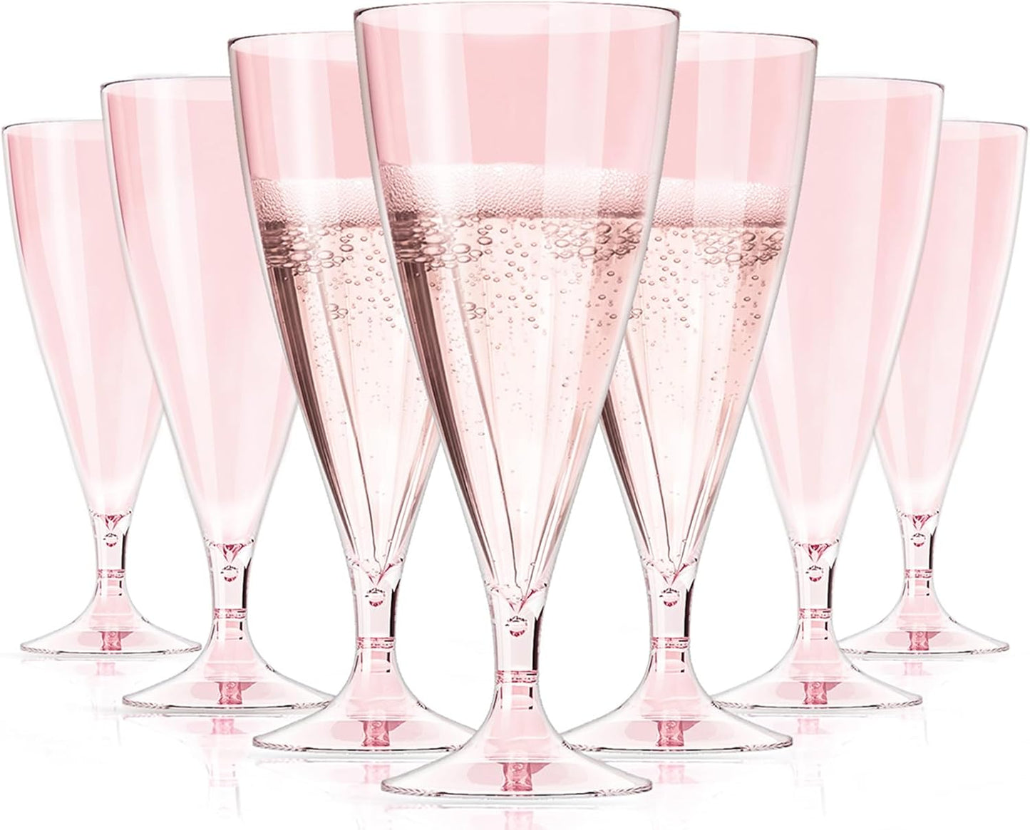 Champagne Flutes Plastic 16 Pack Stemless Champagne Flutes Shatterproof & Reusable Plastic Champagne Glasses BPA-Free Mimosa Glasses Perfect for Sparkling Wine Parties Christmas Events Dishwasher Safe