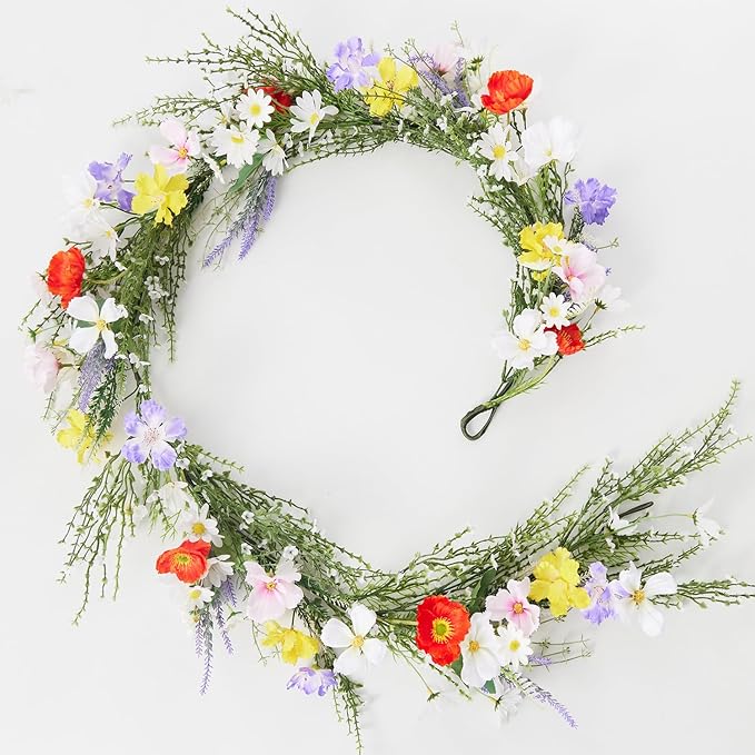 6FT Greenery Eucalyptus Garland, Spring Eucalyptus for Home Decor Wedding Garland for Table Centerpieces & Wedding Arch Floral Arrangements 6FT Real Touch Silk Stems