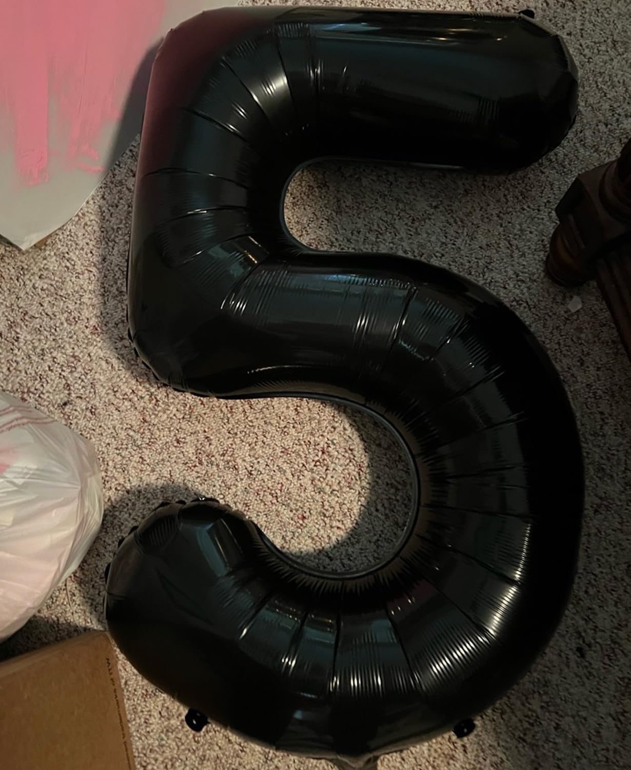 Smlpuame 40 inch Number Balloon 0-9 Black Large Number 5 Balloons,Digital Balloons for Birthday Party Celebration Decorations Supplies, Helium Foil Number Balloons for Wedding Anniversary
