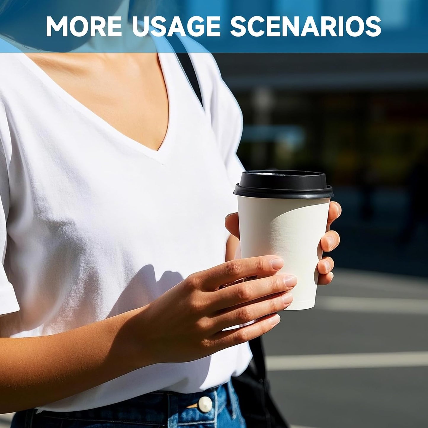 RACETOP 12 oz 50 Pack Disposable Paper Coffee Cups with Lids, Paper Coffee Cups with Lids 12 oz, Hot Cup for Home/Office