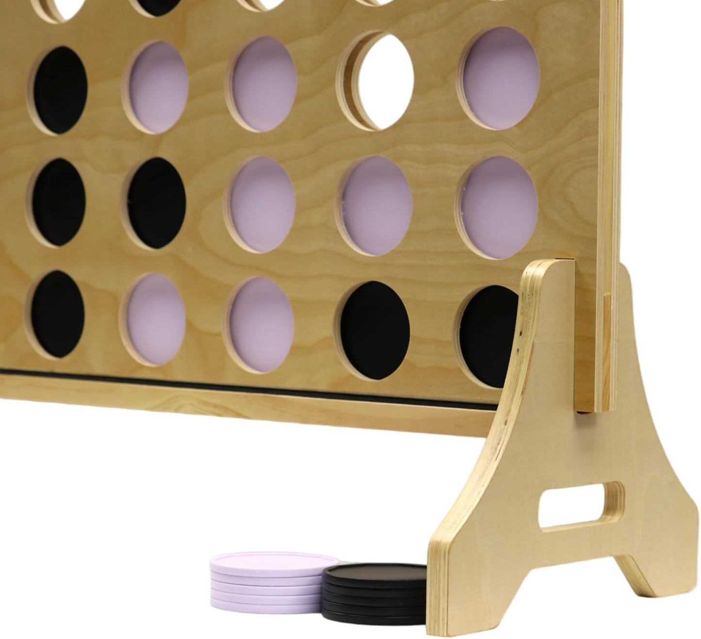 Tailgating Pros Premium Giant Four in a Row with Carrying Case - Jumbo Oversized Outdoor Yard Game - Connect Multiple Pucks in a Row to Win - Many Puck Colors Available!