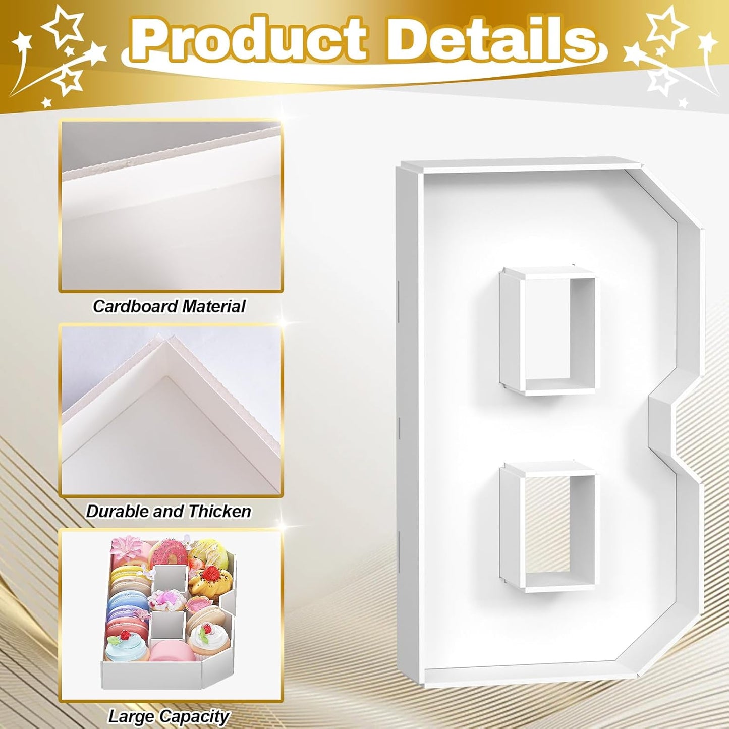 BABY Charcuterie Board Letters Fillable, BABY Cardboard Letters for Charcuterie, White BABY Letters for Baby Shower Gender Reveal Birthday Decoration, BABY Letter Tray for Food Chocolate Cupcake Candy