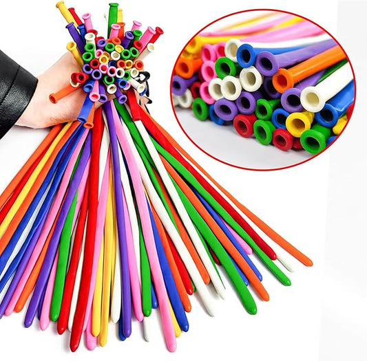 ASIYUHY 260 long balloons 100 Pack Twisting Animal Balloons Assorted Color Thickening Latex Modeling Long Magic Balloons for Animal Shape Birthday Weddings Christmas Party Decoration