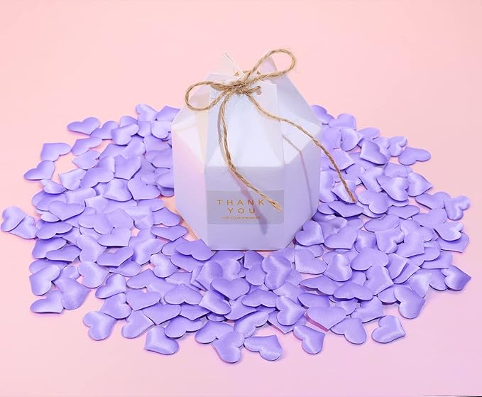 ONLYKXY 200Pcs Sponge Decor Flower Heart Shape Petals Table Wedding Decoration Glitter Confetti for Wedding Party Valentine's Day Scatter Ponge Petal Confetti (Purple)