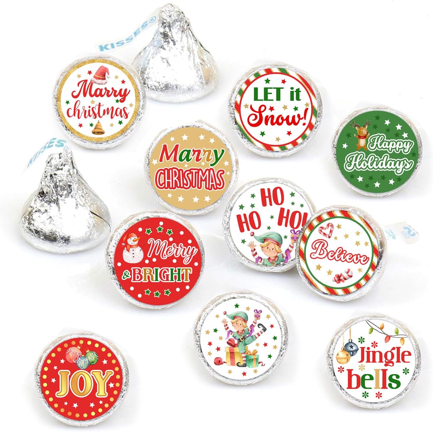 Guess How Many Christmas Kisses Game, How Many Kisses Standing Sign 50 Guessing Cards 180 Christmas Kisses Stickers, Christmas Games for Families, How Many Kisses Christmas Game Set for Christmas