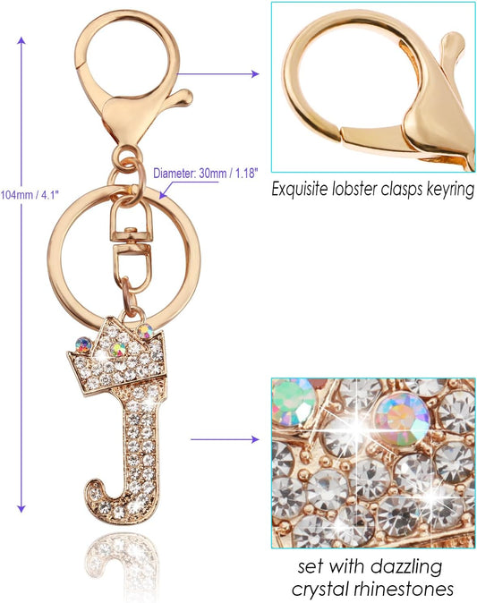 ChunlongFour Initial Letter Keychain for Women Girl Bag Charm Butterfly Tassel Keychain for Wallet Car Key Backpack Handbag