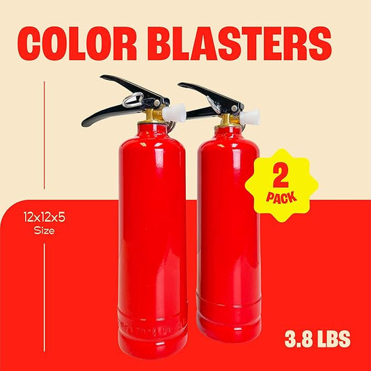 Chameleon Colors Color Blasters, Gender Reveal Fire Extinguisher, Gender Reveal Smoke Bombs, Powder Cannon, Smoke Blaster, War and Holi Color Blaster, 2 Red Blasters