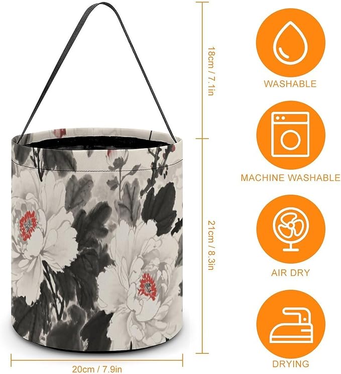 Halloween Candy Bucket - Floral Mandala Trick Or Treat Candy Bag, Gift Bag for Party Favor Supplies