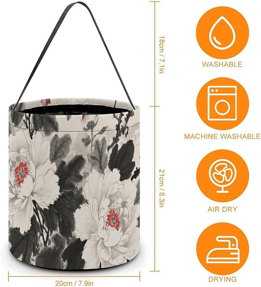 Halloween Candy Bucket - Floral Mandala Trick Or Treat Candy Bag, Gift Bag for Party Favor Supplies