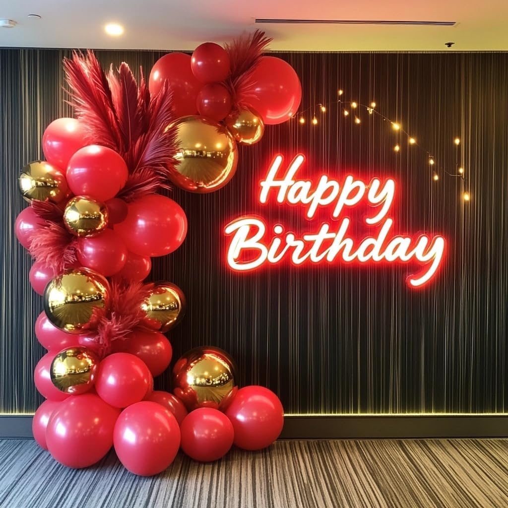Red Balloons 60 PCS 12 Inch Latex Balloon for Balloon Garland or Balloon Arch as Birthday Party Baby Shower Wedding Christmas Valentine's Day Anniversary Party Decoration