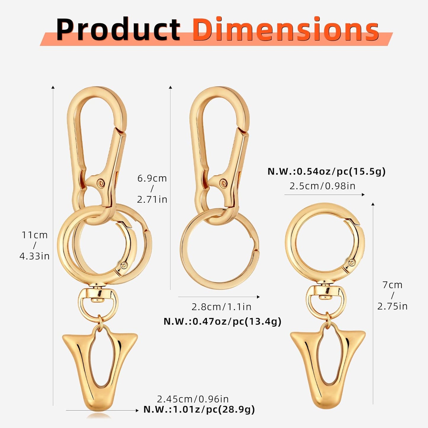 Gold Bubble Heart Initial Bag Charms for Handbags – Cute Initial Letter Keychain for Women, Purse Charms, Gold Gift
