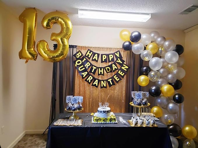 Number 6 Balloon 40 Inch, 6 7 Six Seven Birthday Decorations, 6th Birthday Balloon for Men Women, Gold 16 60 61 65 Numbers Balloons Party Wedding Events Decorations