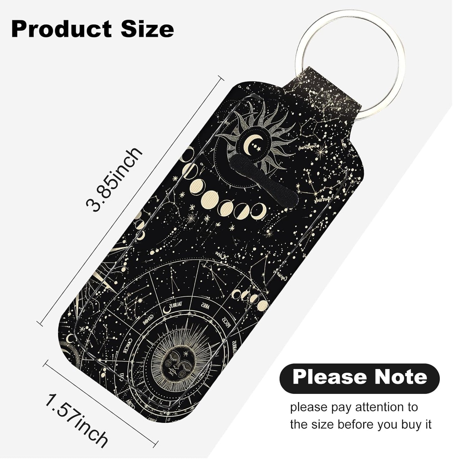 Cute Chapstick Holder Keychain,Lipstick Neoprene Clip-on Lip Balm Holder for Woman
