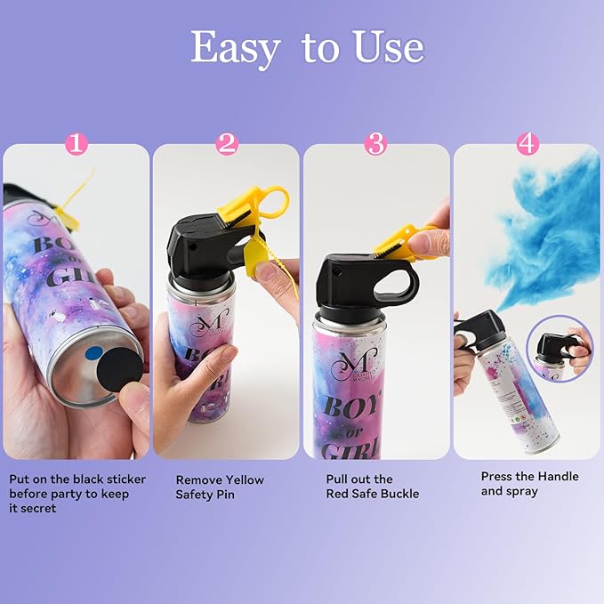 Gender Reveal Fire Extinguisher – 100% Biodegradable Baby Boy Reveal Party Decorations, Ideal for Exciting Gender Reveal Blue Smoke(1 PCS)
