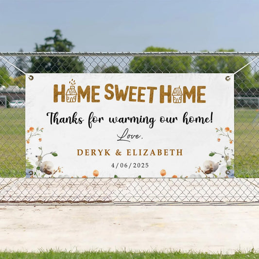 Personalized Housewarming Party Welcome Banner Decorations Double Sided Printing And Various Sizes #11