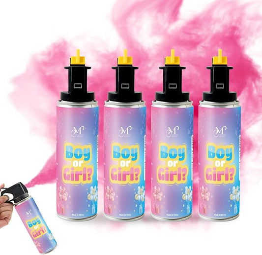 Gender reveal Fire Extinguisher for Girls, Fire Extinguisher Gender Reveal Pink Smoke gender reveal party (PINK, Four Bottle)