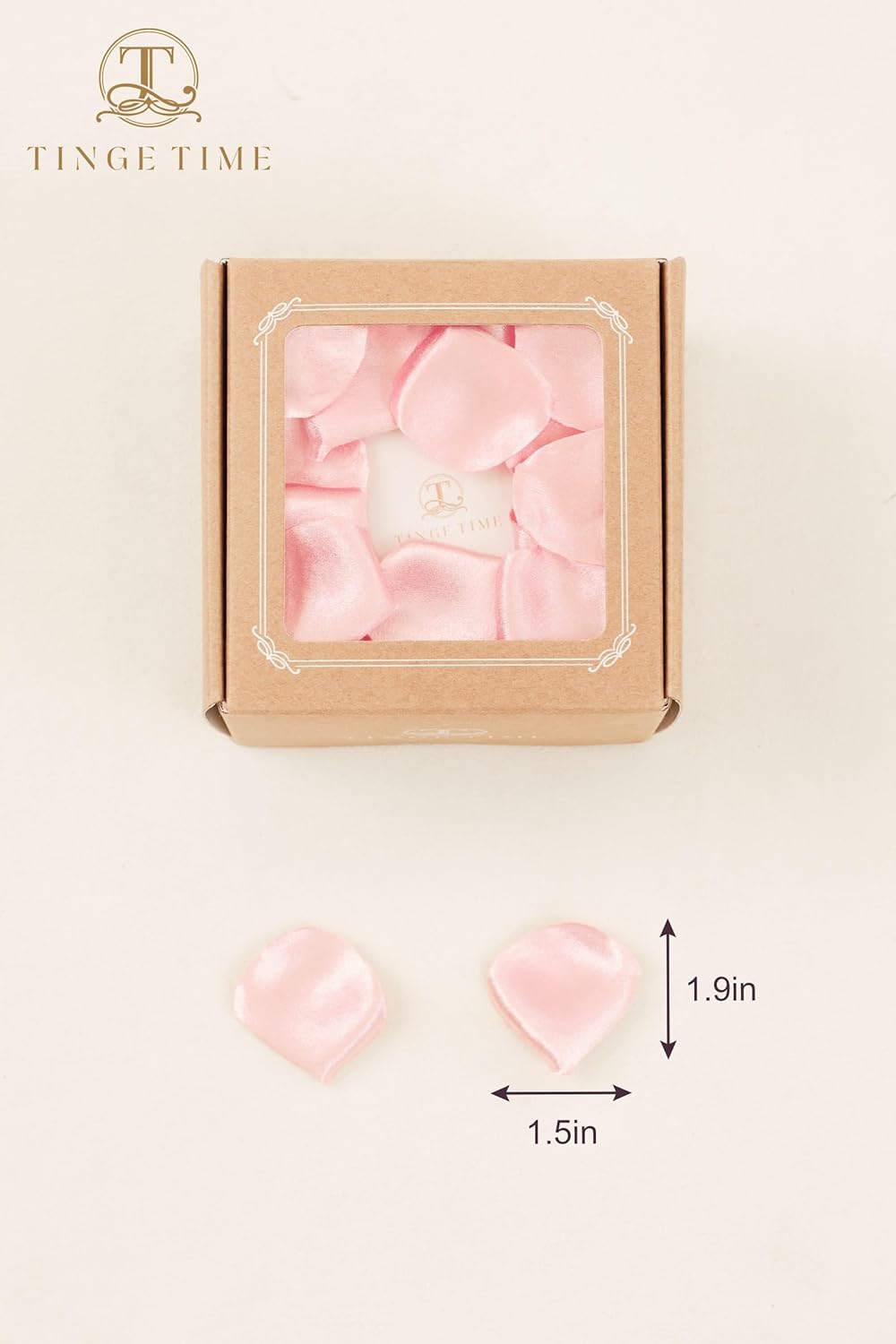 TINGE TIME 300pcs Silk Rose Petals Blush Pink Heart Flower Petals for Wedding Flower Girl Basket Aisle Scatter Dinner Table Centerpieces Party Confetti Bridal Shower Romantic Night Decoration