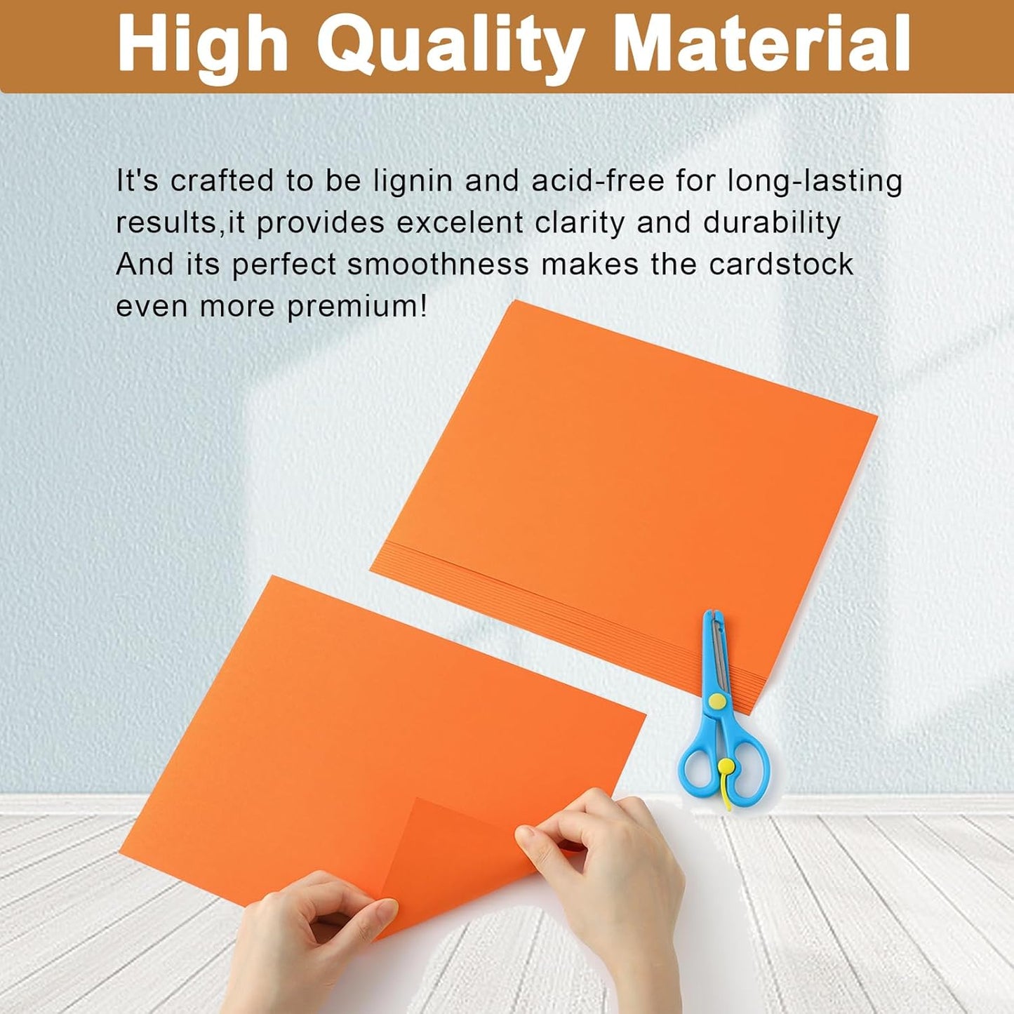 40 Sheets Orange Cardstock 8.5 x 11 for Halloween, 75lb Premium Pumpkin Paper Card Stock for DIY Cards Making, Certificates, Invitations, Scrapbooking, Party Decorations