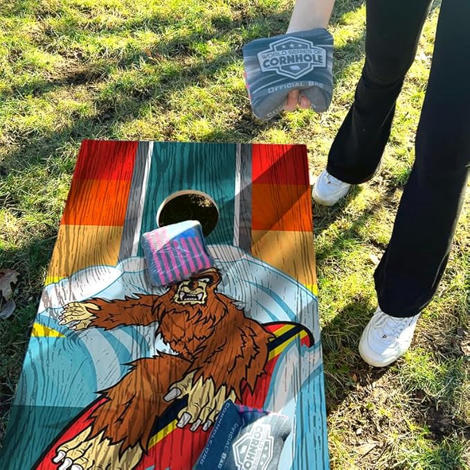 World Series of Cornhole Official Regulation Size Cornhole Boards – Durable All-Wood Construction Bean Bag Toss Set | Rugged Outdoor Game for Tournaments, BBQs, & Backyard Battles
