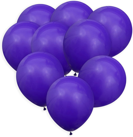 Dark Purple Balloons 100 Pack, 12 Inch Dark Purple Latex Balloons For Birthdays, Weddings, Baby Showers, Holidays