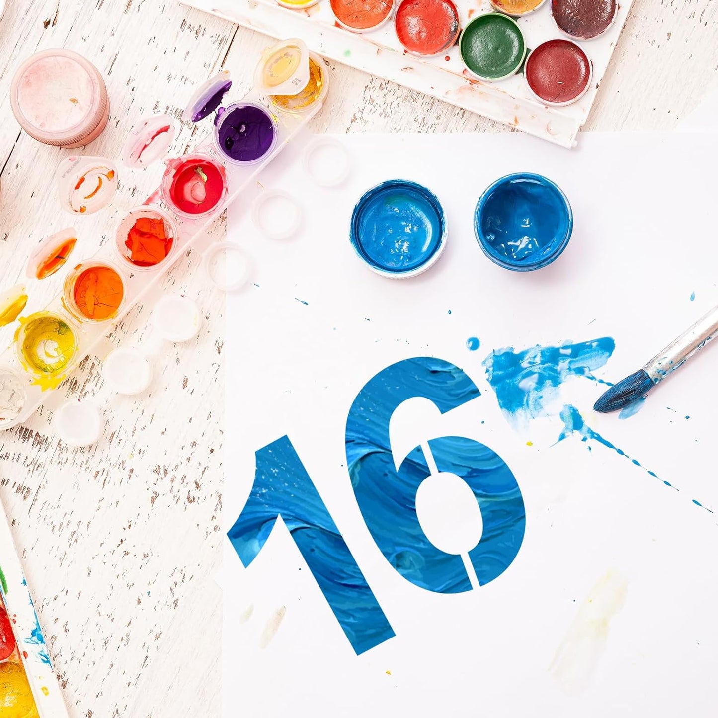 6 Inch Number Stencils, 0-9 Address Number Stencil, Reusable Plastic Number Stencils Digital Templates, Cake Stencil Address Number Painting Stencils Templates for Mailbox Signs
