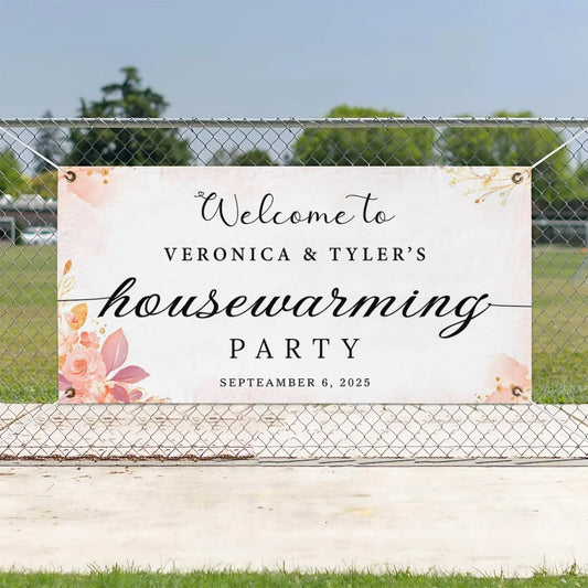 Personalized Housewarming Party Welcome Banner Decorations Double Sided Printing And Various Sizes #20