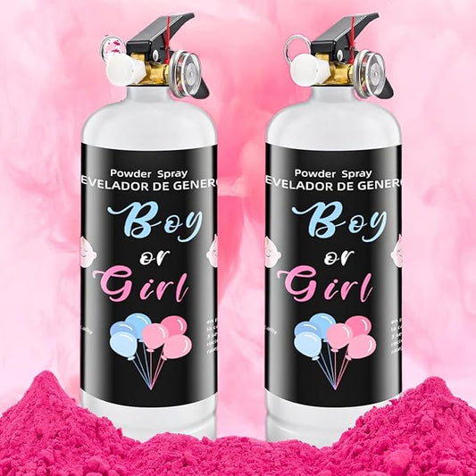 Gender Reveal Fire Extinguisher Smoke Powder for Gender Reveal Party Ideas 2 Pink Large Gender Reveal Smoke Powder with Tissue Safe Powder Boy Girl Fire Extinguisher Baby Gender Reveal