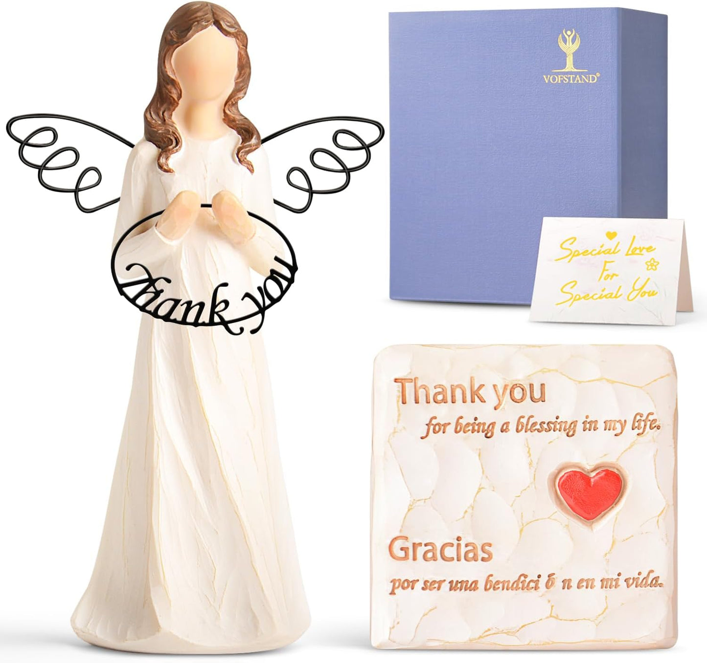 Thank You Gift Retirement Gift - Thank You Angel Figurines Gifts for Coworkers Doctor Female Retirement Gift for Woman Retirement Party Decorations Appreciation Gifts for Teacher