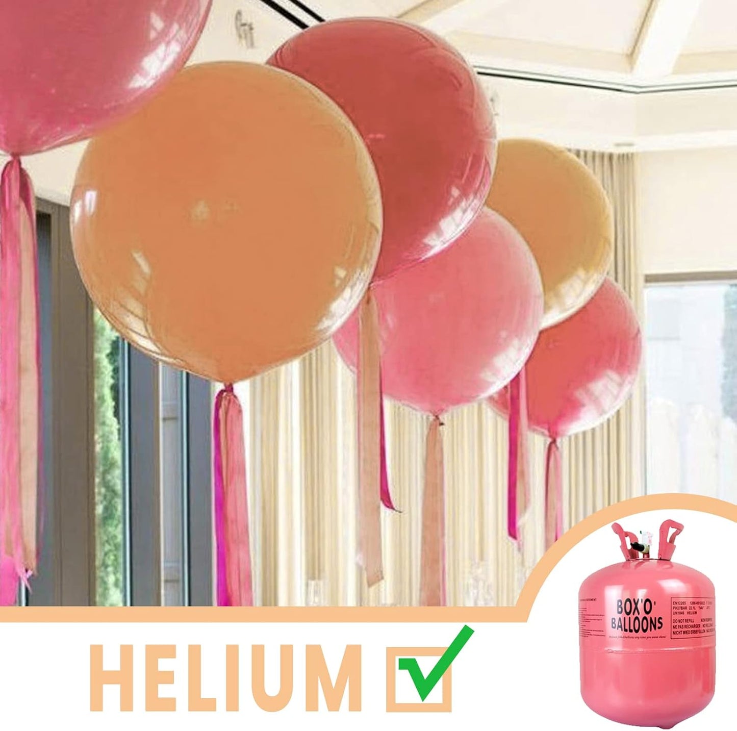 PartyWoo Nude Balloons 4 pcs 36 Inch Extra Large Big Jumbo Giant Beige Apricot Cream Boho Latex Neutral Balloons for Thanksgiving Graduation Baby Shower Boho Theme Birthday Party Decorations Nude-Y103