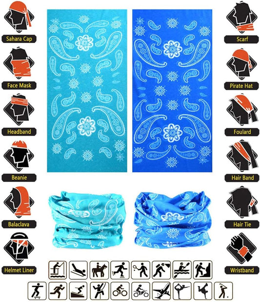 Headband Neck Gaiter Head Wrap Headwear Face Mask Magic Scarf Bandana for Men and Women
