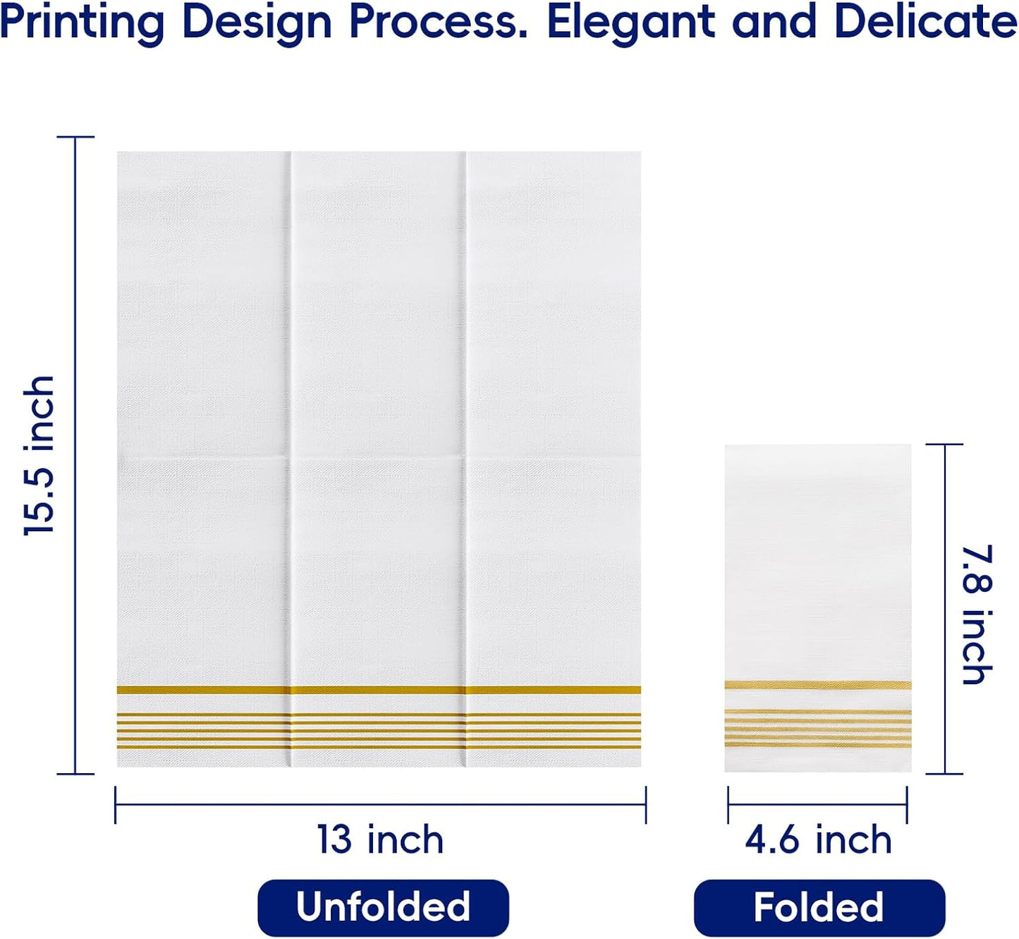 400 Pack Paper Napkins, Disposable Guest Towels Party Dinner Napkins Soft, Absorbent 3-Ply Hand Towels for Bathroom, Thanksgiving, Wedding and Events