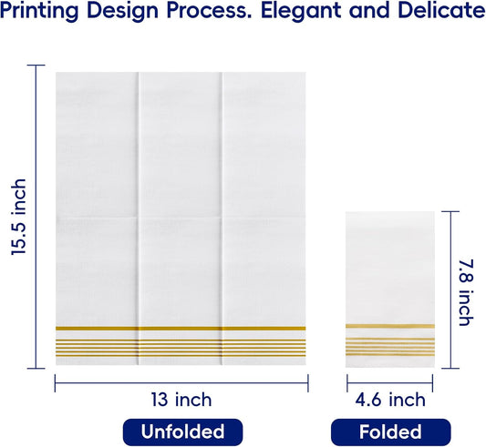400 Pack Paper Napkins, Disposable Guest Towels Party Dinner Napkins Soft, Absorbent 3-Ply Hand Towels for Bathroom, Thanksgiving, Wedding and Events