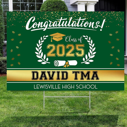 Personalized Graduation Yard Signs, Class of 2025 Sign, Graduation Senior Sign 2025, Graduate Yard Sign, Graduation Decorations Sign, High School Grad, College Graduation Sign #5