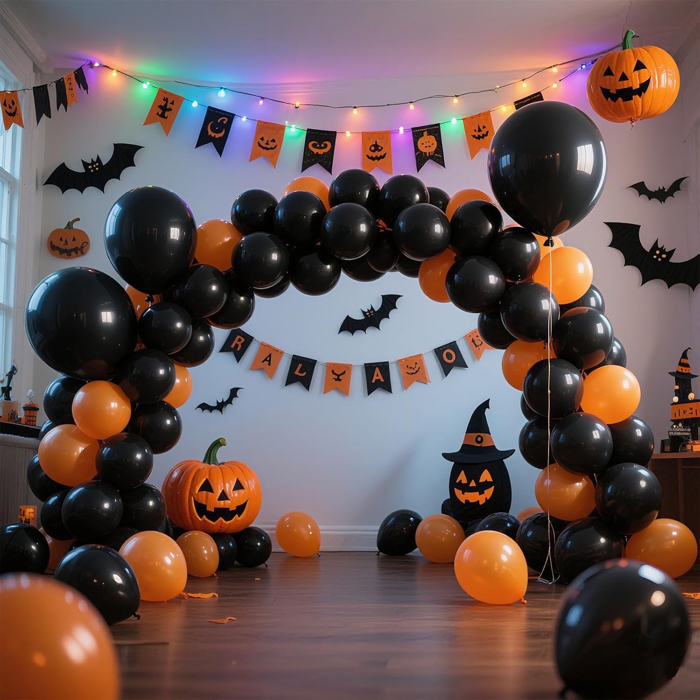 Black Balloons Party Decorations 10 Pack 36 inch Round Halloween Latex Balloons for Black Themed Wedding Graduation Anniversary Birthday Party Backdrop Decorations