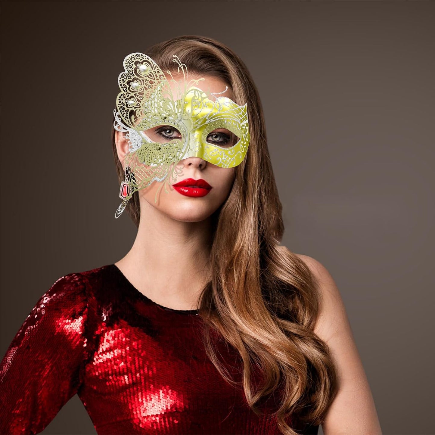 Mysterious Venetian Butterfly Lady Masquerade Halloween Party Mask Evening Prom Ball Mask Bar Costumes Accessory