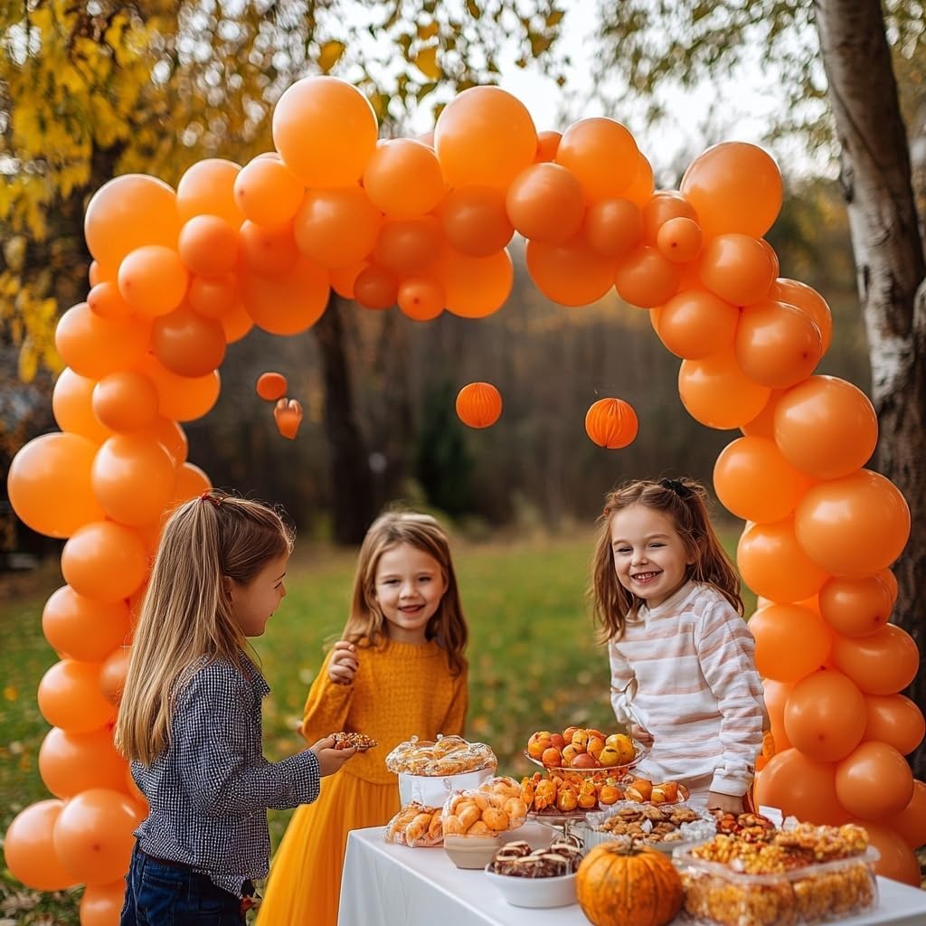 Orange Balloons, 60 PCS Orange Balloons 12 Inch Latex Balloon for Birthday Party Decoration, Wedding, Baby Shower, Anniversary, Summer Party Decoration and Balloon Garland