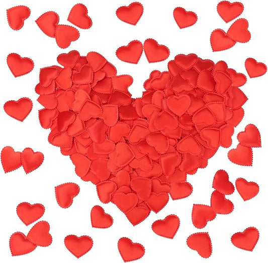 HSONAIGEE 400 Pieces Red Heart Confetti Decoration, 1.4 Inch Sponge Heart Table Petal Romantic Decor for Valentine's Day Wedding Birthday Mother's Day