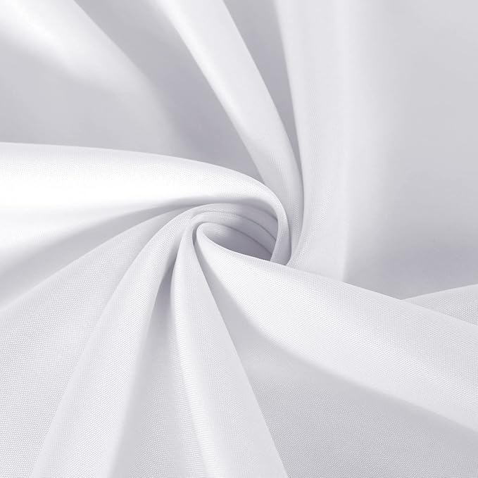 sancua 2 Pack White Tablecloth 54 x 78 Inch, Rectangle 4 Feet Table Cloth - Stain and Wrinkle Resistant Washable Polyester Table Cover for Dining Tables, Buffet Parties and Camping